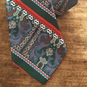 Vintage green retro 70s classic necktie tie